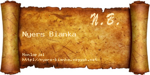 Nyers Bianka névjegykártya